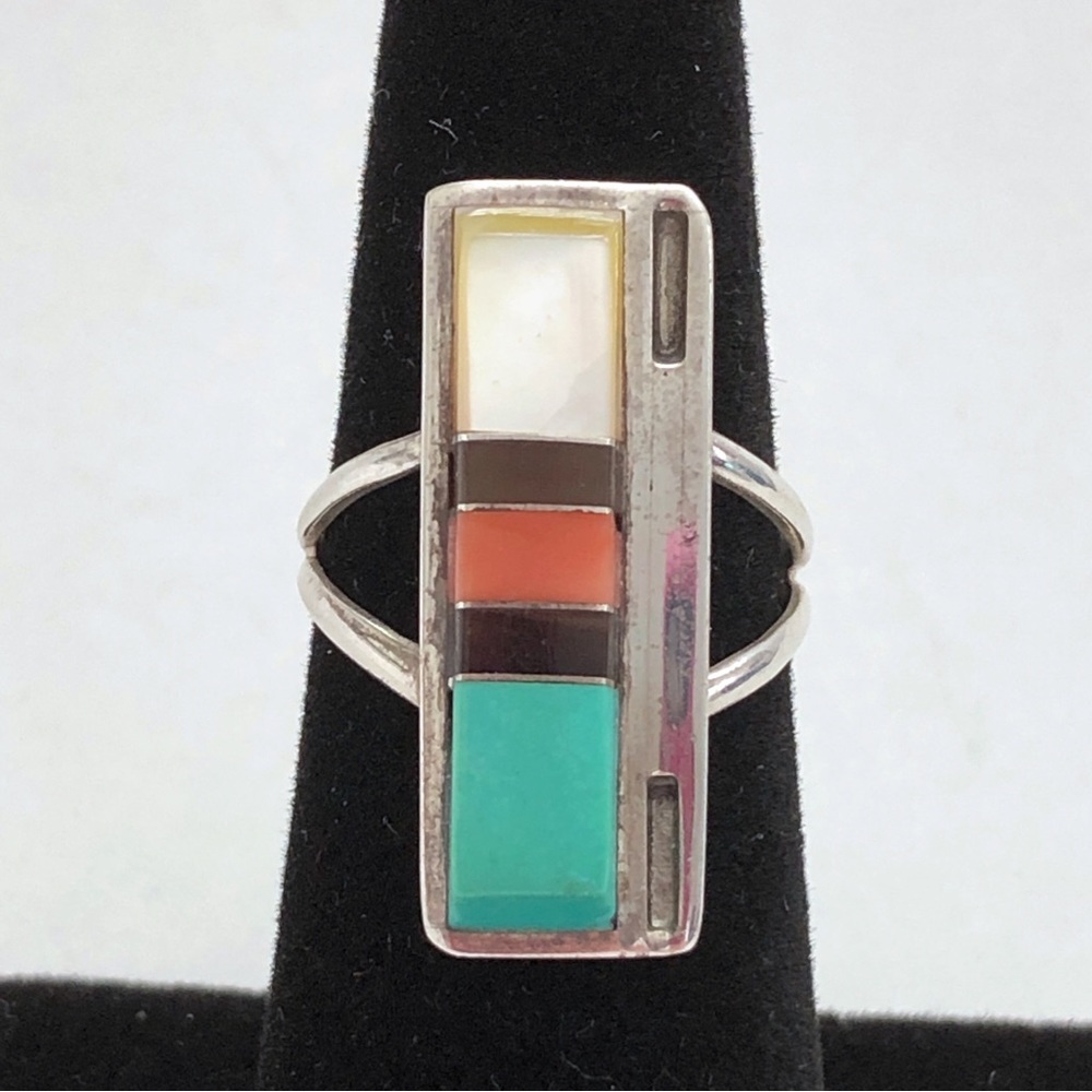 Vintage Martin & Esther Panteah Zuni Turquoise On… - image 3